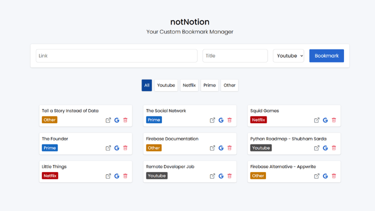 Bookmark Manager